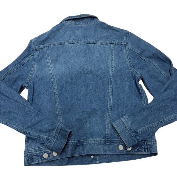 J.Crew Jacket Womens Medium Blue Brilliant Day‎ Wash Classic Denim Trucker - Picture 5 of 11